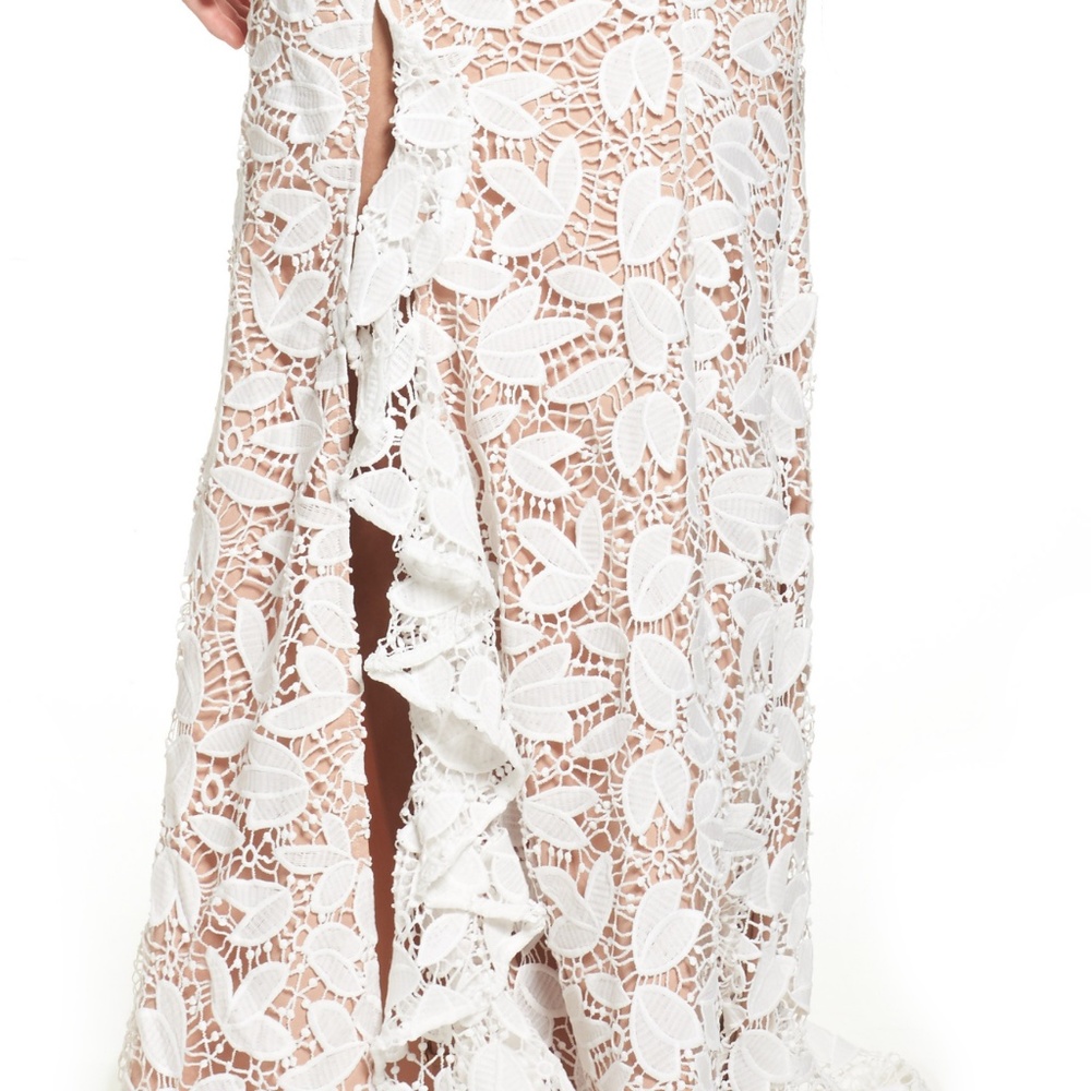 White - Jarlo Allover Cutowork Lace Dress - Picture 8 of 8